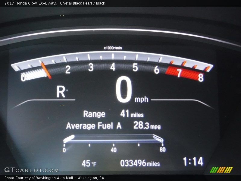 Crystal Black Pearl / Black 2017 Honda CR-V EX-L AWD