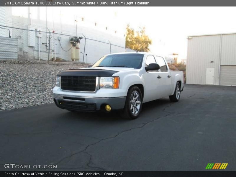 Summit White / Dark Titanium/Light Titanium 2011 GMC Sierra 1500 SLE Crew Cab