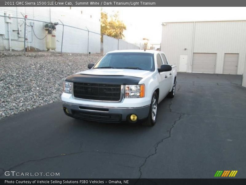 Summit White / Dark Titanium/Light Titanium 2011 GMC Sierra 1500 SLE Crew Cab