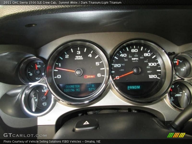 Summit White / Dark Titanium/Light Titanium 2011 GMC Sierra 1500 SLE Crew Cab