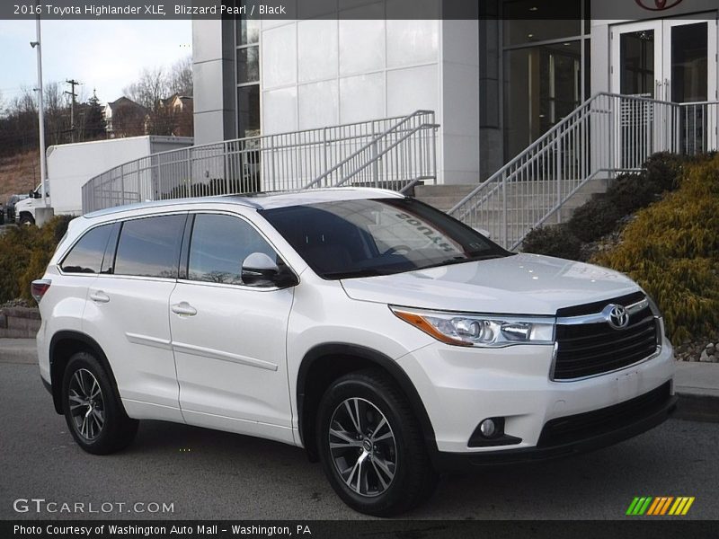 Blizzard Pearl / Black 2016 Toyota Highlander XLE