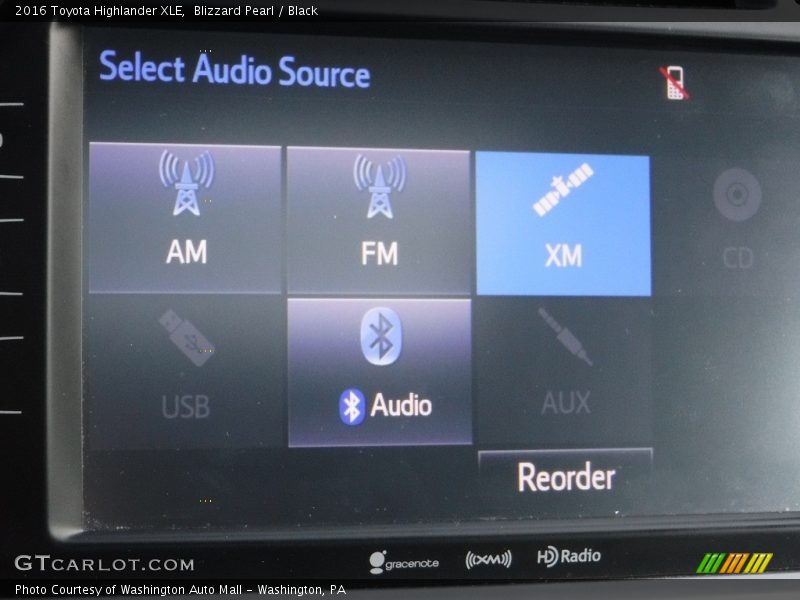 Blizzard Pearl / Black 2016 Toyota Highlander XLE