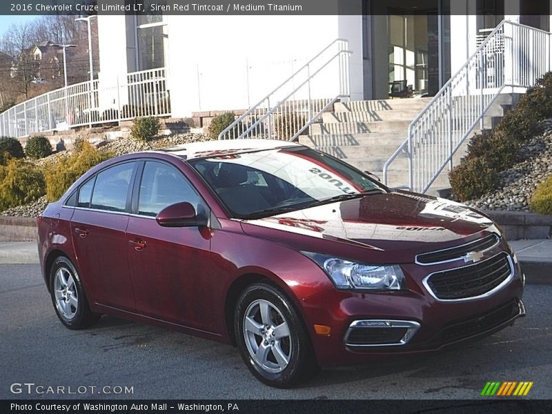 Siren Red Tintcoat / Medium Titanium 2016 Chevrolet Cruze Limited LT