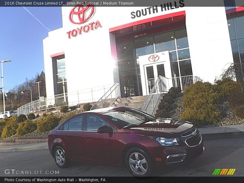 Siren Red Tintcoat / Medium Titanium 2016 Chevrolet Cruze Limited LT