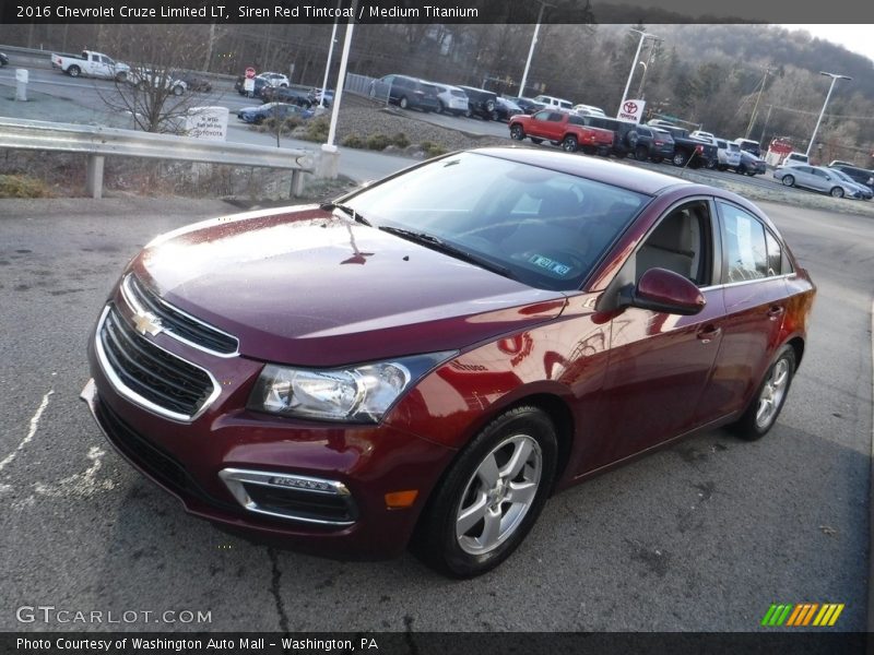 Siren Red Tintcoat / Medium Titanium 2016 Chevrolet Cruze Limited LT