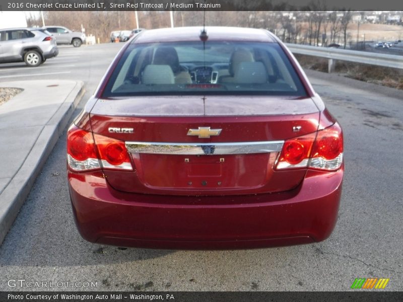 Siren Red Tintcoat / Medium Titanium 2016 Chevrolet Cruze Limited LT