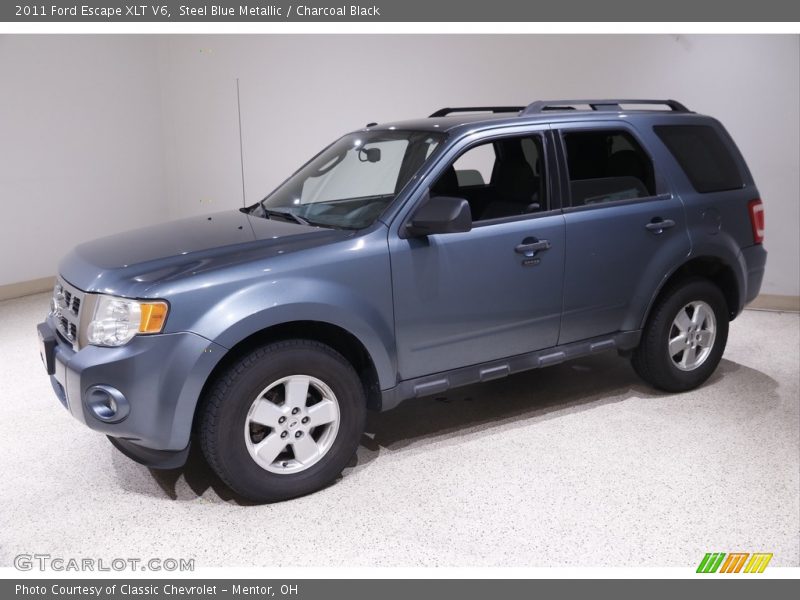 Steel Blue Metallic / Charcoal Black 2011 Ford Escape XLT V6
