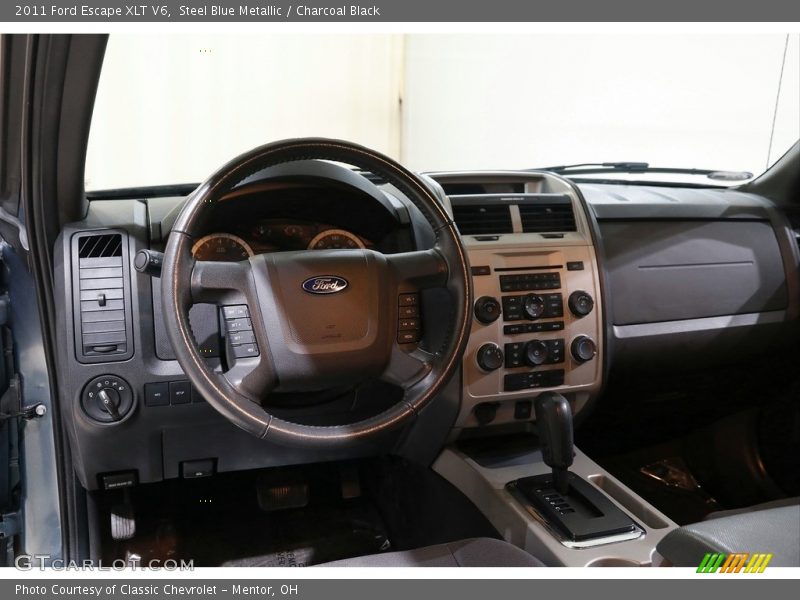 Steel Blue Metallic / Charcoal Black 2011 Ford Escape XLT V6