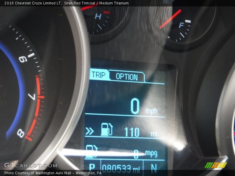Siren Red Tintcoat / Medium Titanium 2016 Chevrolet Cruze Limited LT