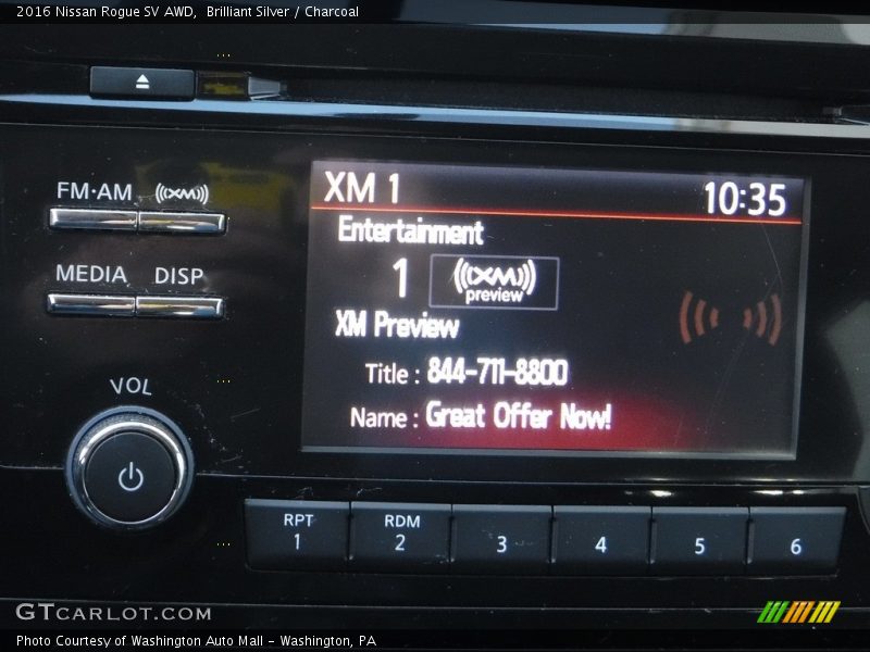 Brilliant Silver / Charcoal 2016 Nissan Rogue SV AWD