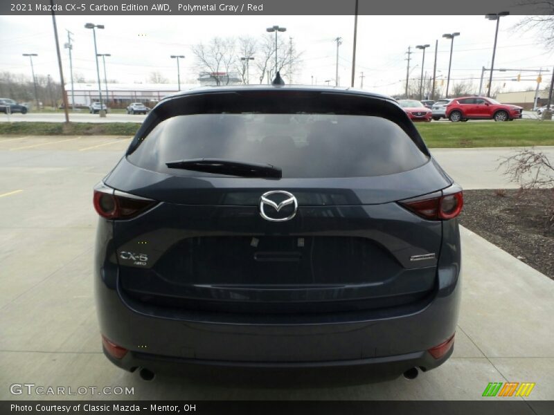 Polymetal Gray / Red 2021 Mazda CX-5 Carbon Edition AWD