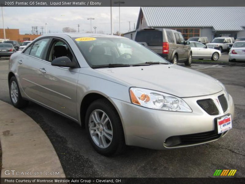 Liquid Silver Metallic / Ebony 2005 Pontiac G6 Sedan