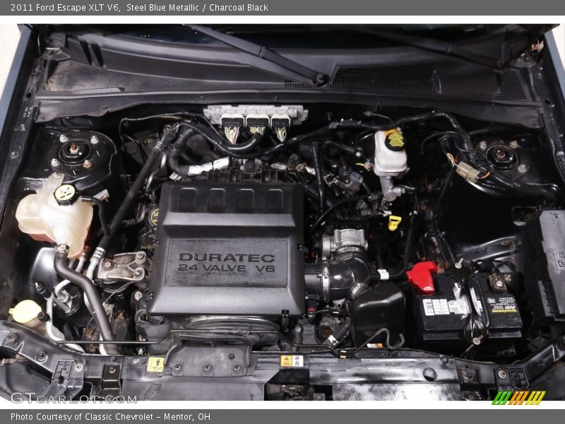 Steel Blue Metallic / Charcoal Black 2011 Ford Escape XLT V6