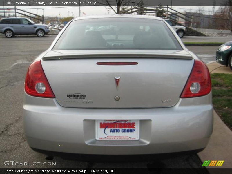 Liquid Silver Metallic / Ebony 2005 Pontiac G6 Sedan