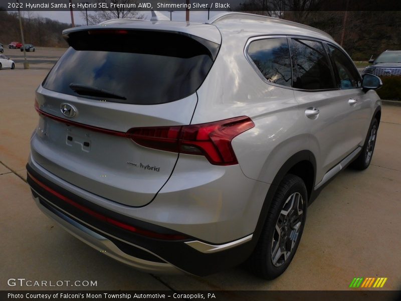 Shimmering Silver / Black 2022 Hyundai Santa Fe Hybrid SEL Premium AWD