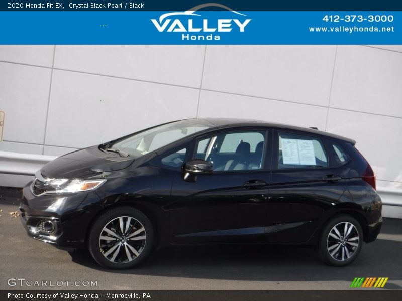 Crystal Black Pearl / Black 2020 Honda Fit EX