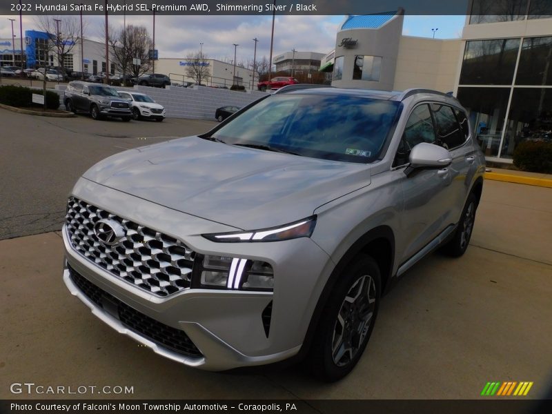 Shimmering Silver / Black 2022 Hyundai Santa Fe Hybrid SEL Premium AWD