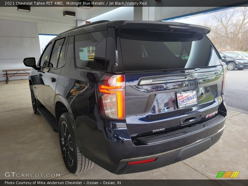 Midnight Blue Metallic / Jet Black/Victory Red 2021 Chevrolet Tahoe RST 4WD