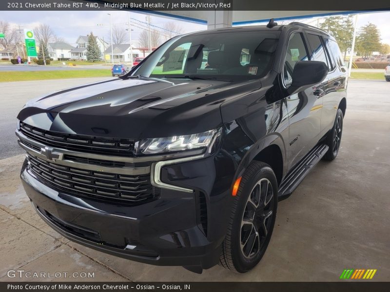 Midnight Blue Metallic / Jet Black/Victory Red 2021 Chevrolet Tahoe RST 4WD