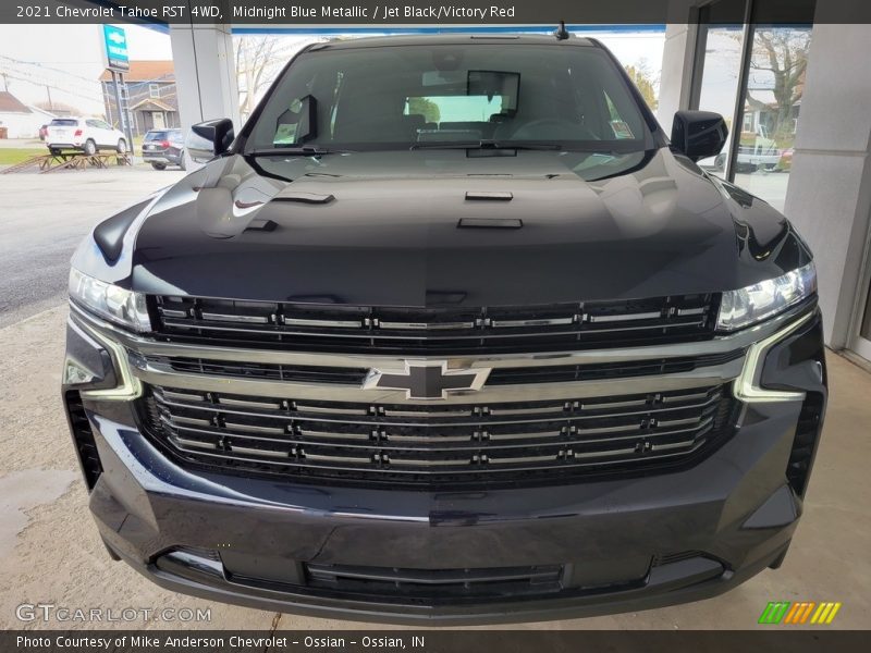 Midnight Blue Metallic / Jet Black/Victory Red 2021 Chevrolet Tahoe RST 4WD