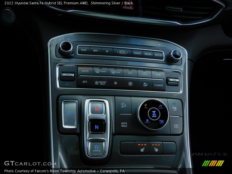 Controls of 2022 Santa Fe Hybrid SEL Premium AWD