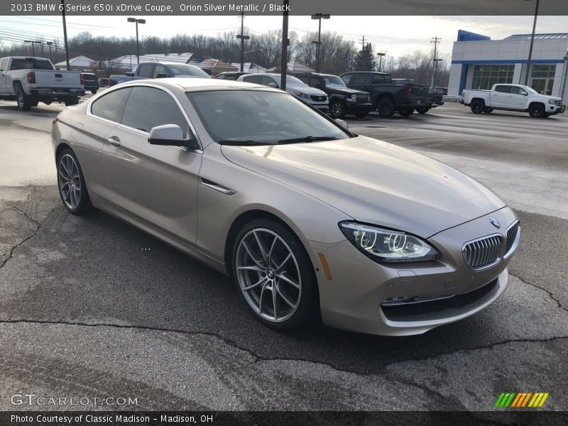 Orion Silver Metallic / Black 2013 BMW 6 Series 650i xDrive Coupe