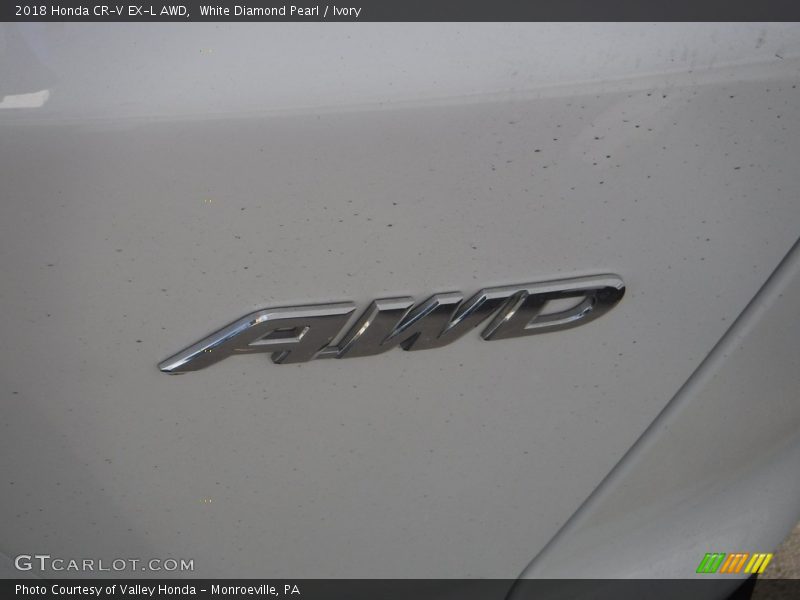 White Diamond Pearl / Ivory 2018 Honda CR-V EX-L AWD
