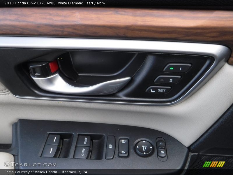 White Diamond Pearl / Ivory 2018 Honda CR-V EX-L AWD