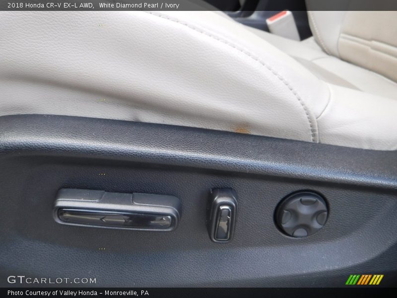 White Diamond Pearl / Ivory 2018 Honda CR-V EX-L AWD