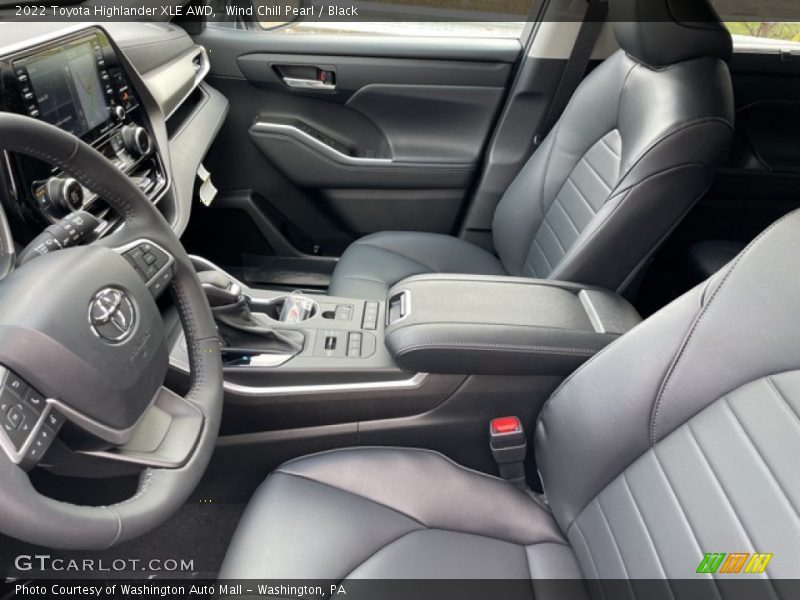 Front Seat of 2022 Highlander XLE AWD