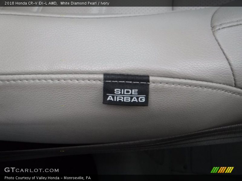 White Diamond Pearl / Ivory 2018 Honda CR-V EX-L AWD