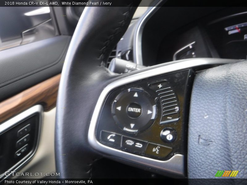 White Diamond Pearl / Ivory 2018 Honda CR-V EX-L AWD
