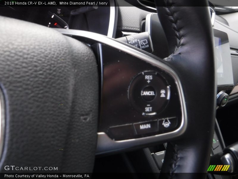 White Diamond Pearl / Ivory 2018 Honda CR-V EX-L AWD