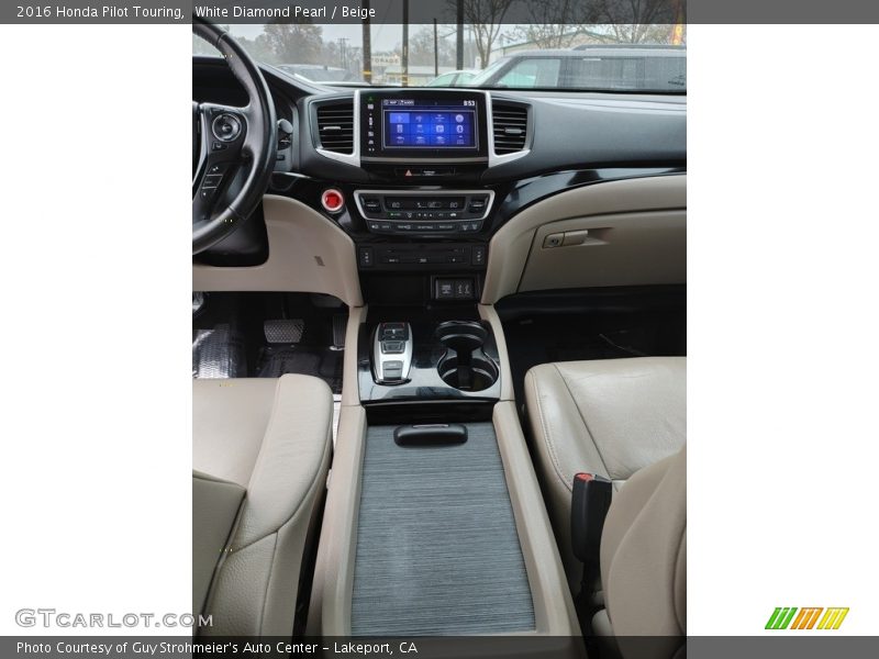 White Diamond Pearl / Beige 2016 Honda Pilot Touring