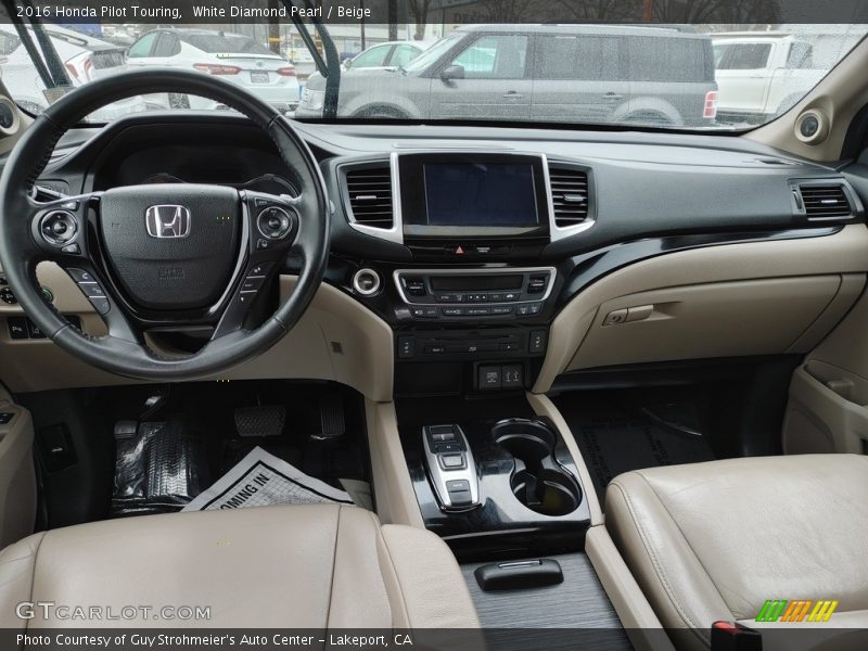 White Diamond Pearl / Beige 2016 Honda Pilot Touring