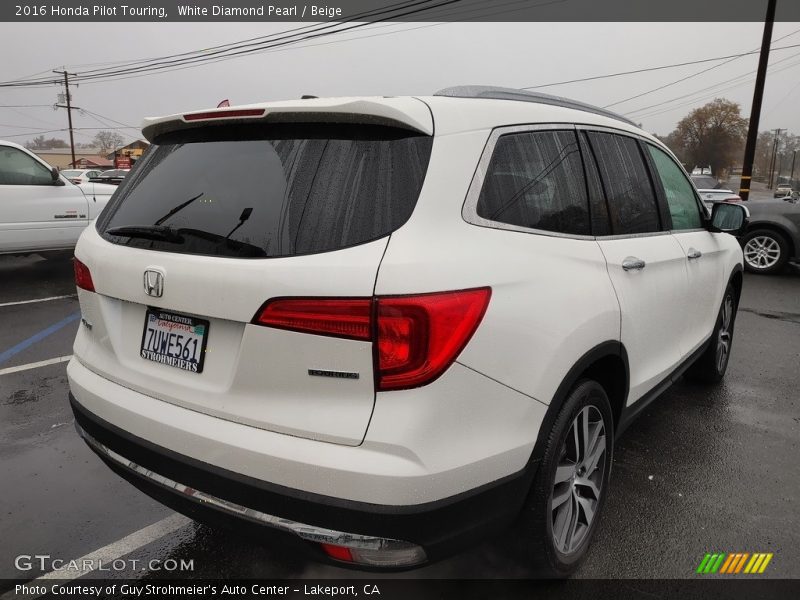 White Diamond Pearl / Beige 2016 Honda Pilot Touring