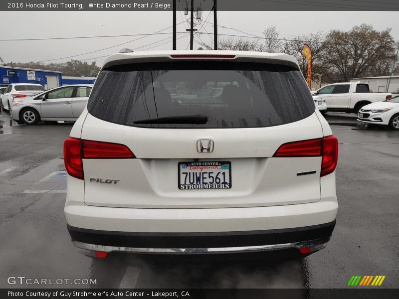 White Diamond Pearl / Beige 2016 Honda Pilot Touring