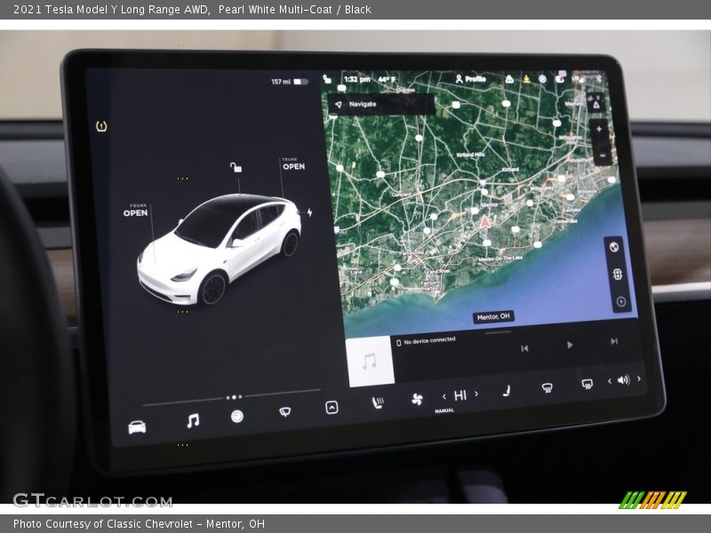 Navigation of 2021 Model Y Long Range AWD
