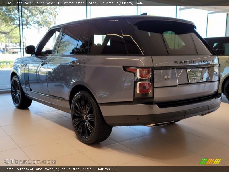 Byron Blue Metallic / Ebony/Ebony 2022 Land Rover Range Rover HSE Westminster