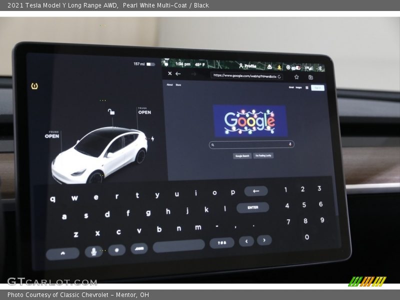 Pearl White Multi-Coat / Black 2021 Tesla Model Y Long Range AWD