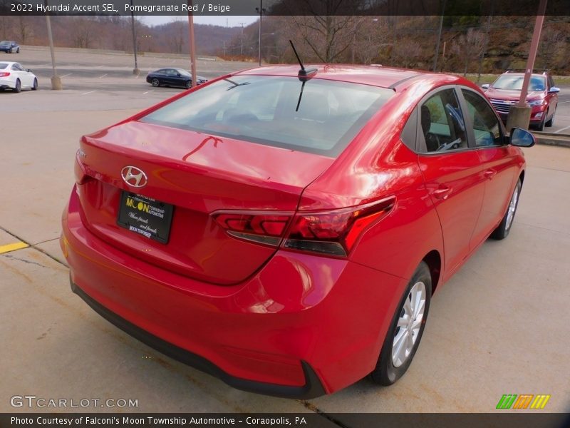 Pomegranate Red / Beige 2022 Hyundai Accent SEL