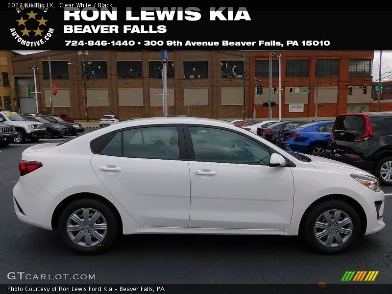 Clear White / Black 2022 Kia Rio LX