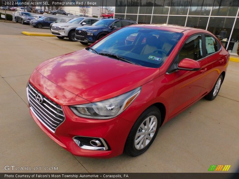 Pomegranate Red / Beige 2022 Hyundai Accent SEL