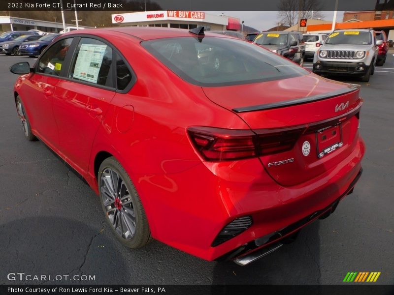 Currant Red / Black 2022 Kia Forte GT
