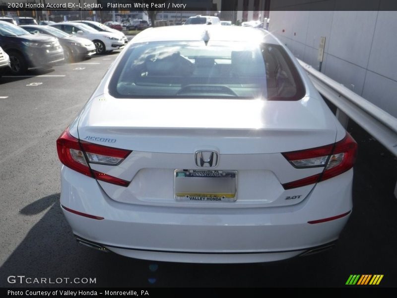 Platinum White Pearl / Ivory 2020 Honda Accord EX-L Sedan