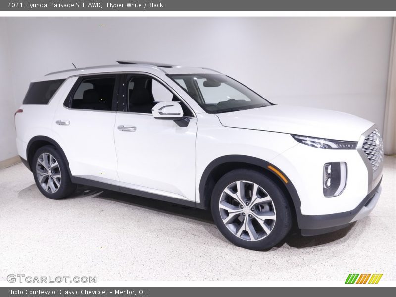 Hyper White / Black 2021 Hyundai Palisade SEL AWD