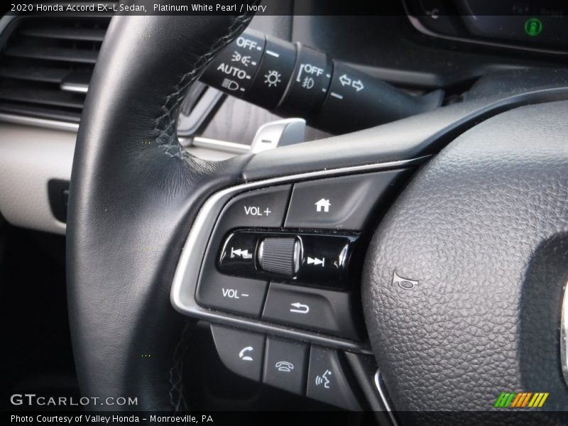 Platinum White Pearl / Ivory 2020 Honda Accord EX-L Sedan