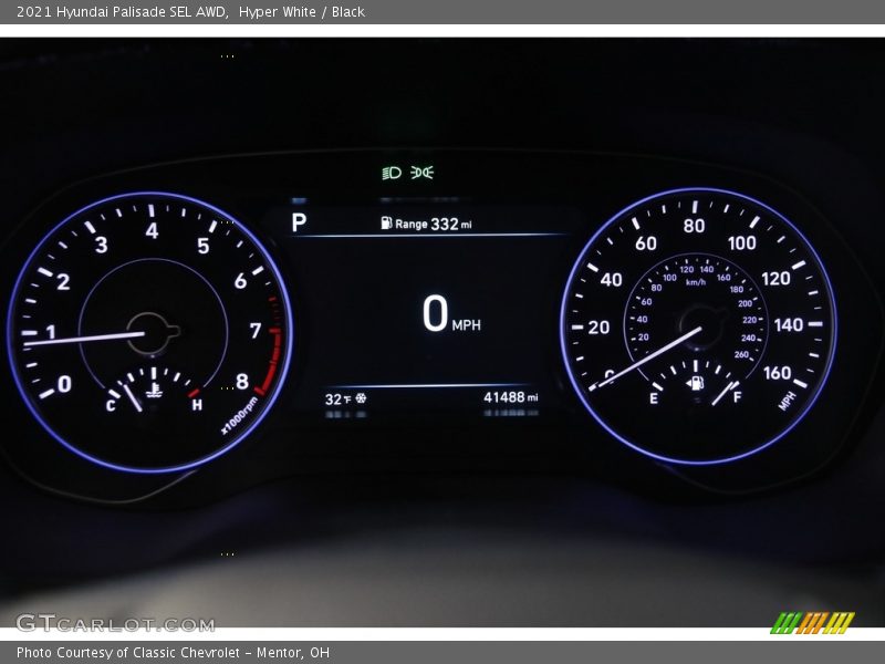 Hyper White / Black 2021 Hyundai Palisade SEL AWD
