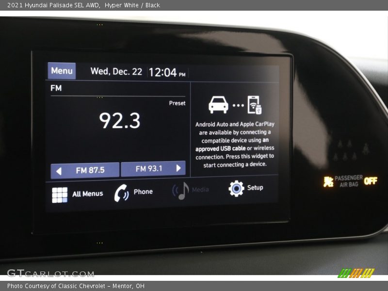 Hyper White / Black 2021 Hyundai Palisade SEL AWD