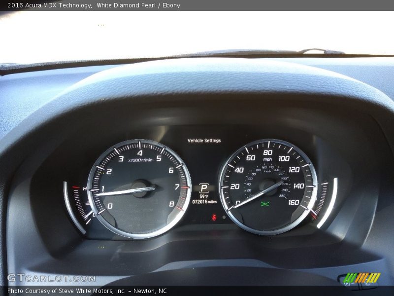 White Diamond Pearl / Ebony 2016 Acura MDX Technology